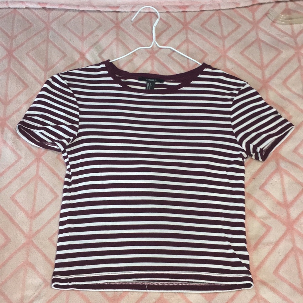 Striped cute crop top